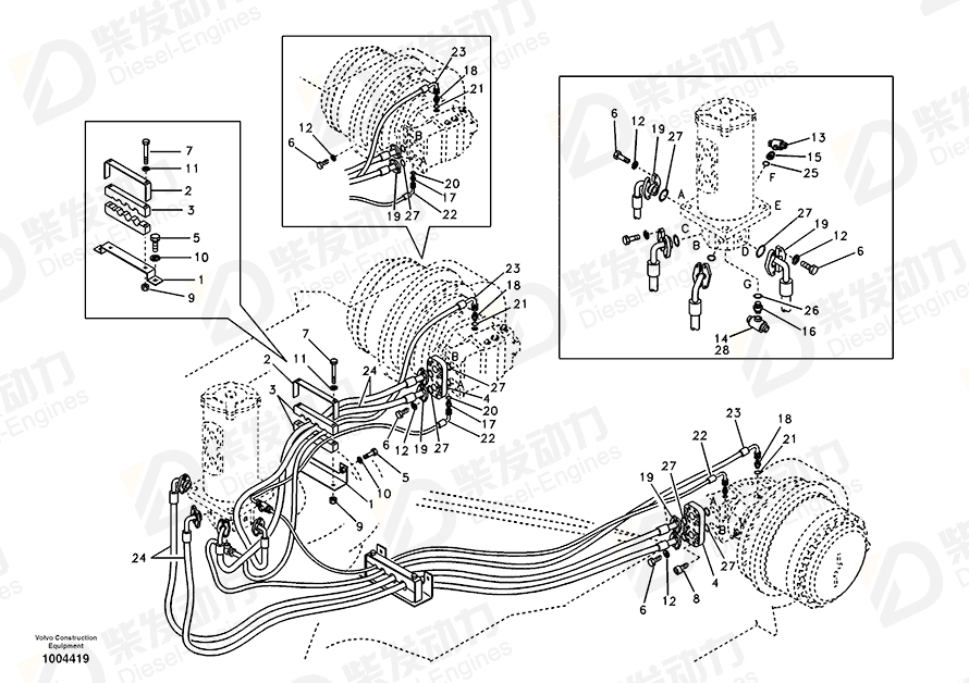 沃尔沃 软管 SA9497-07657 图纸