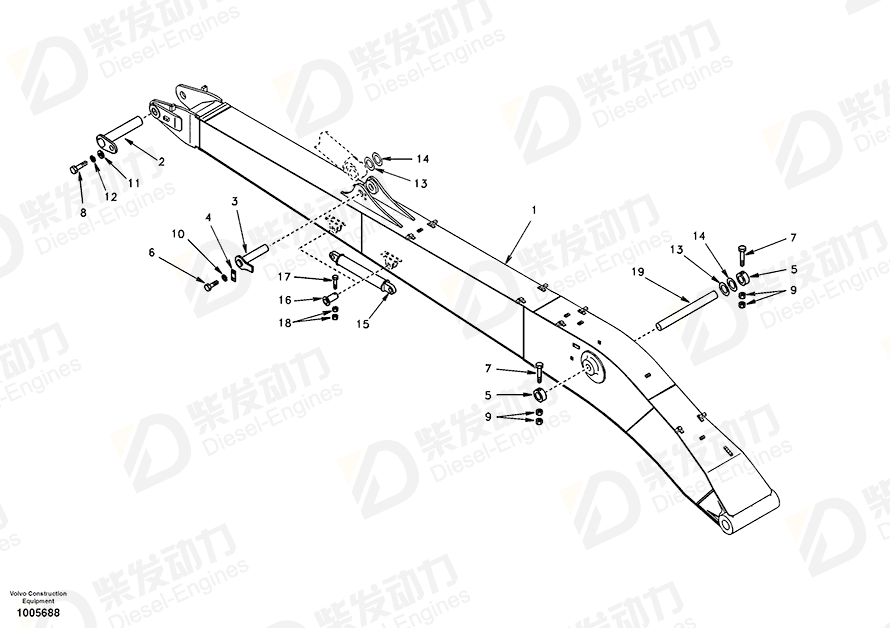 沃尔沃 定位销 SA1173-04290 图纸