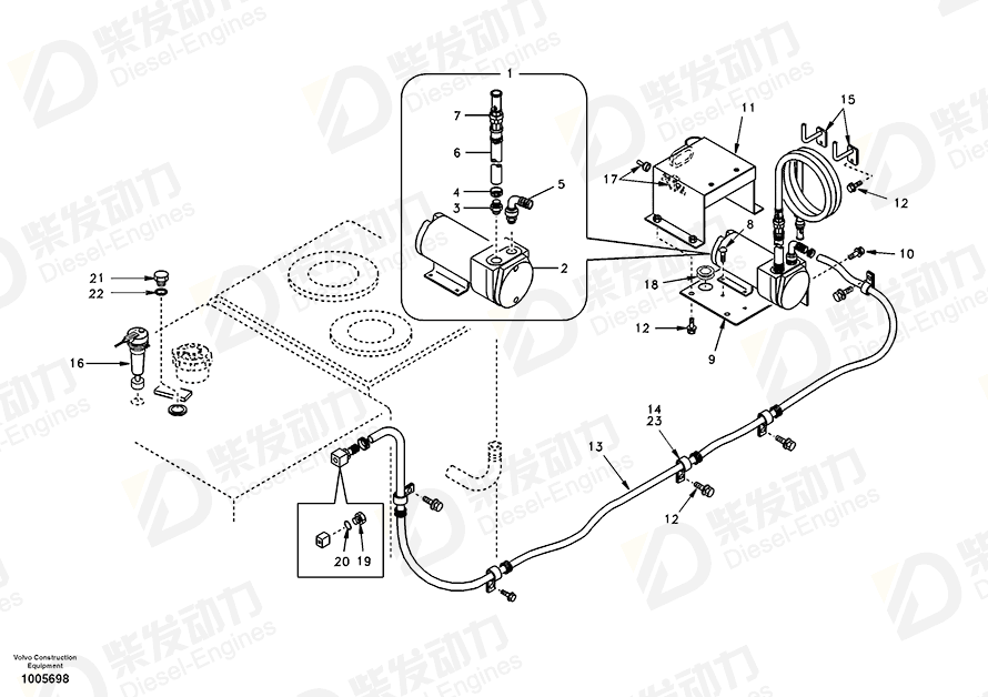 沃尔沃 卡簧 SA1128-00310 图纸