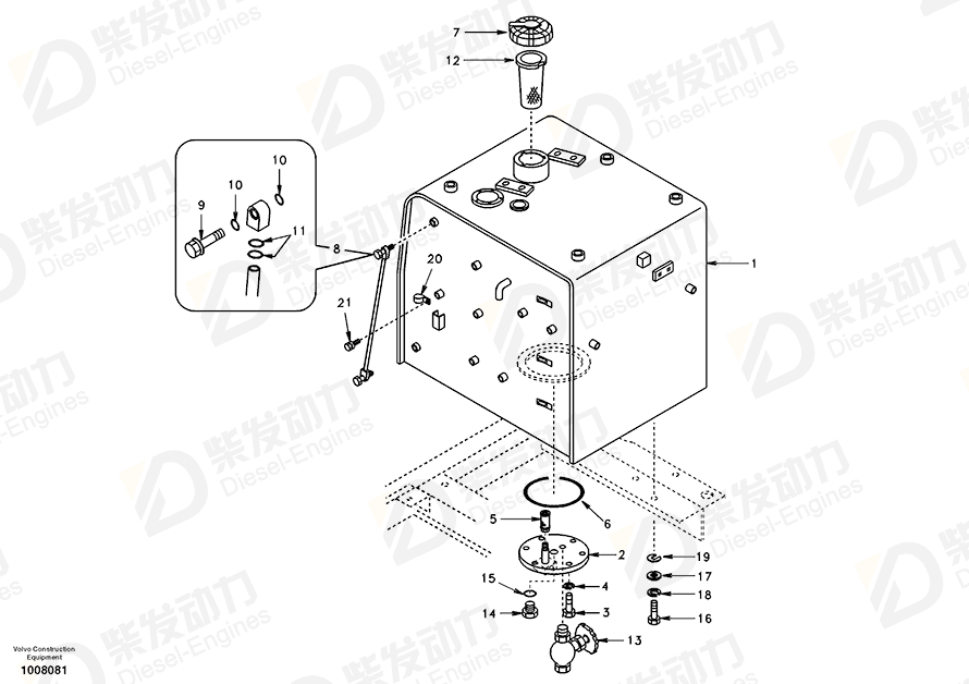 沃尔沃 排水塞 SAP4100568 图纸