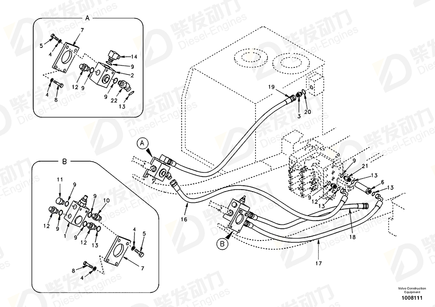 沃尔沃 软管 SA9403-05623 图纸