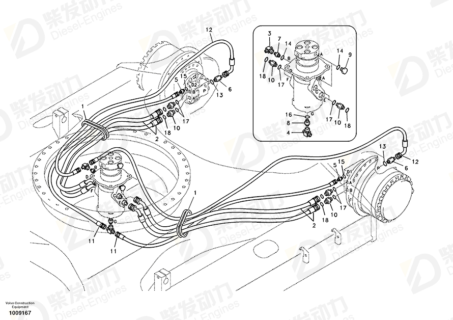 沃尔沃 软管 SA9402-05644 图纸