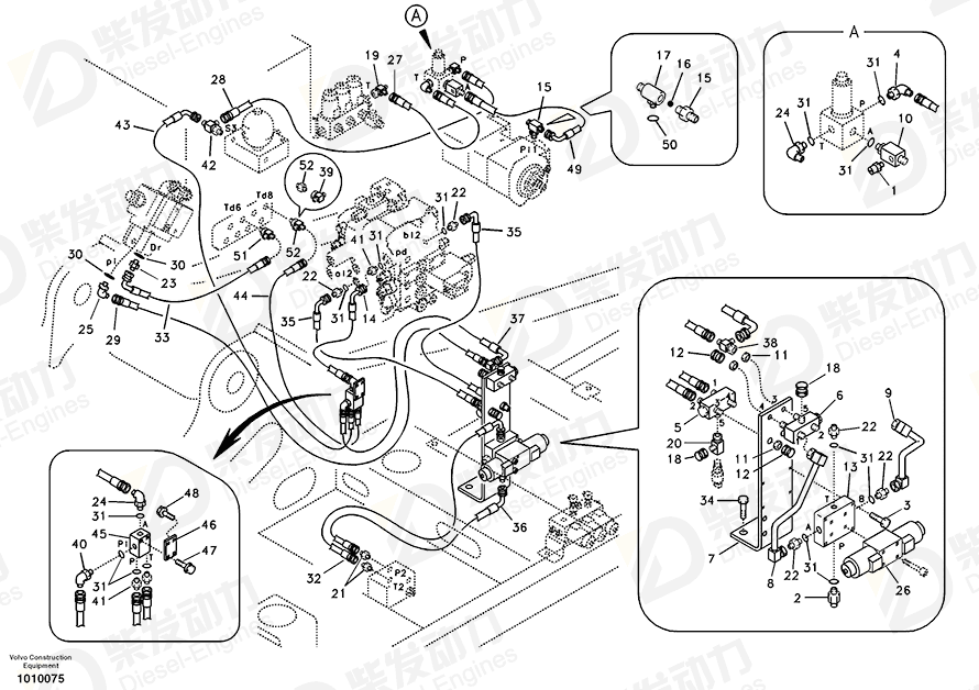 沃尔沃 软管装置 SA9451-03240 图纸