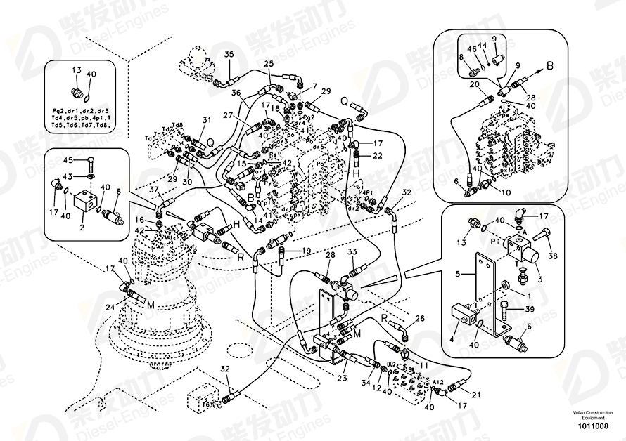 沃尔沃 燃油管 SA9451-02214 图纸
