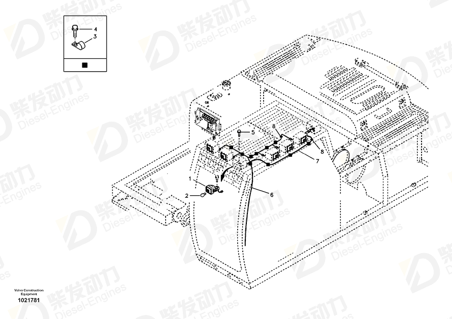 沃尔沃 线束 14522478 图纸