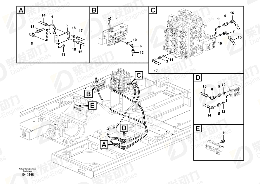 沃尔沃 弯管 SA9414-31020 图纸