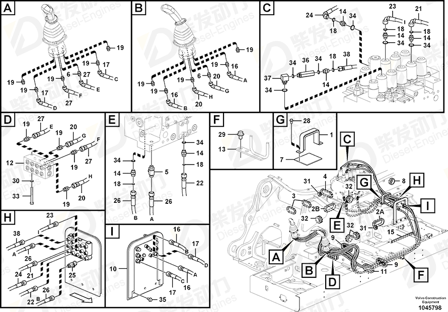 沃尔沃 T-接头 14538880 图纸