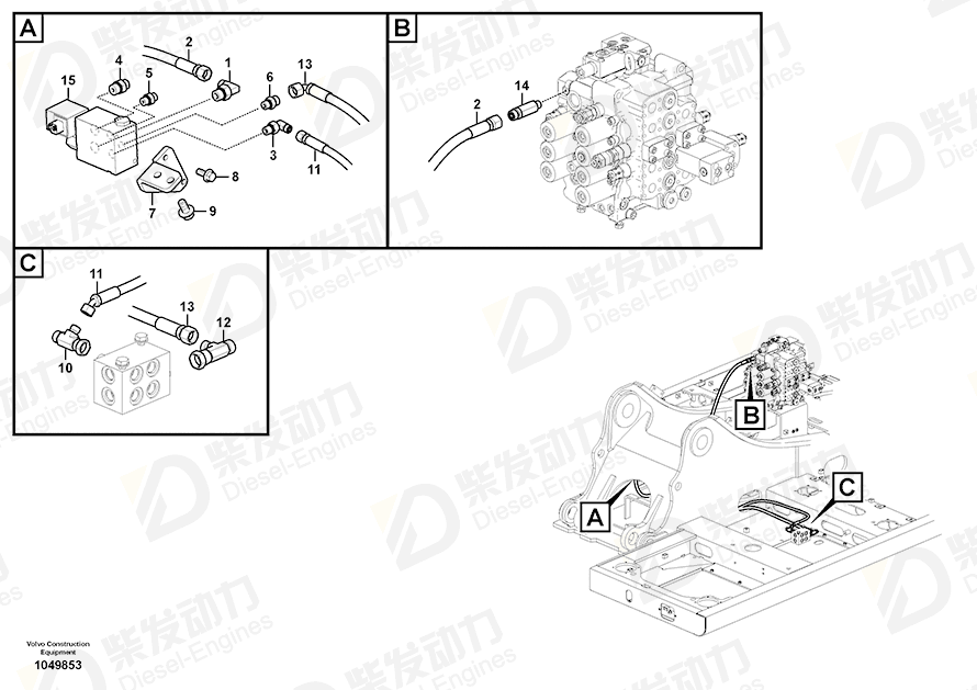 沃尔沃 螺纹接套 935089 图纸