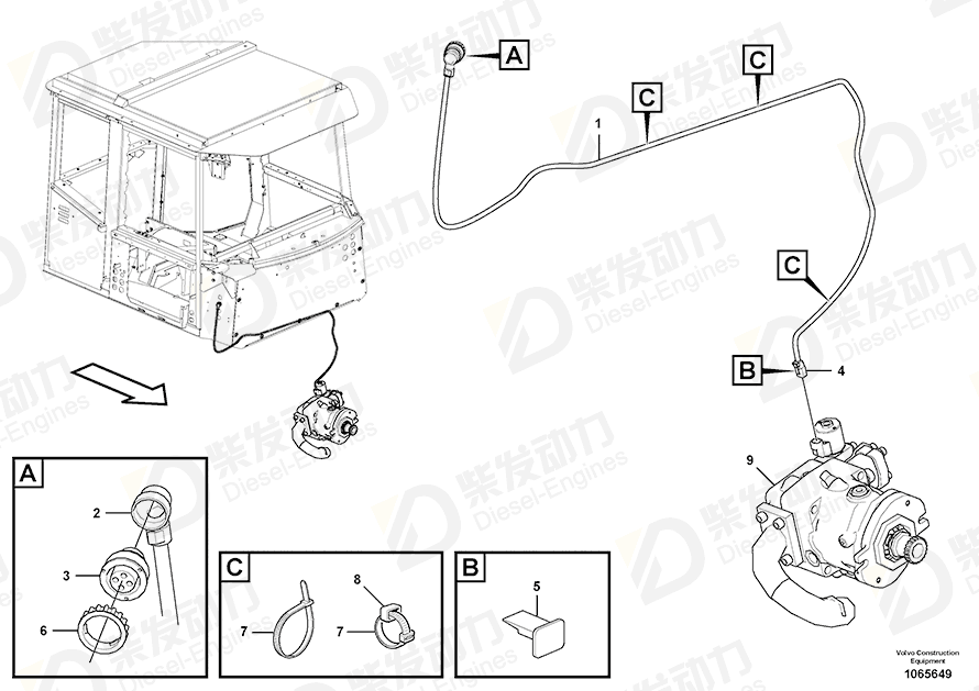 沃尔沃 导线系统 15199220 图纸