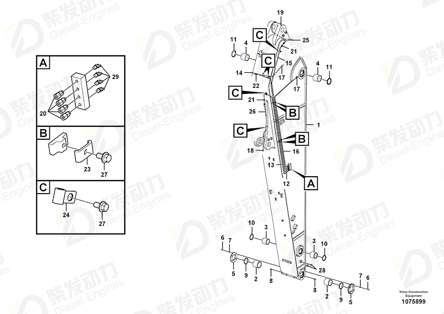 沃尔沃 管 14542451 图纸