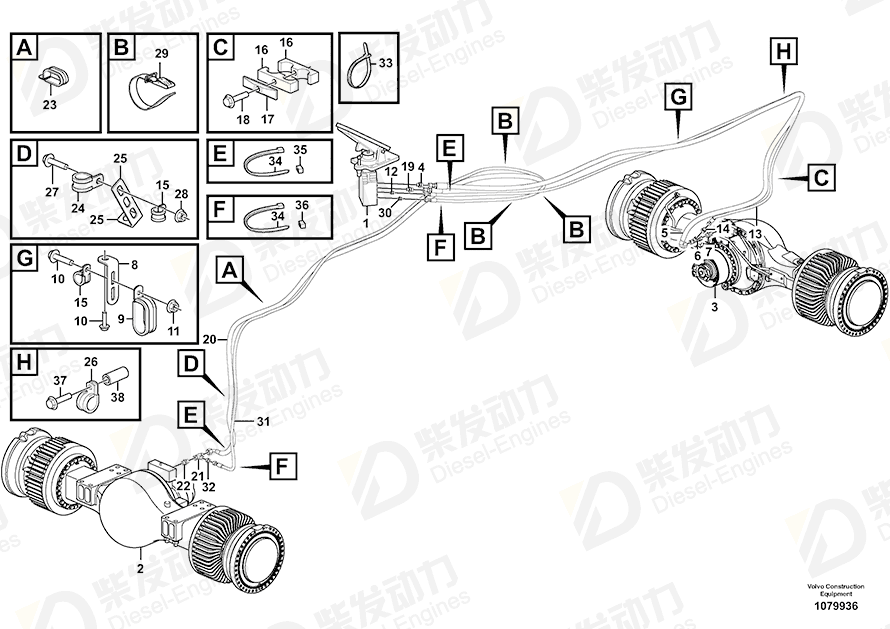 沃尔沃 螺纹接套 938031 图纸