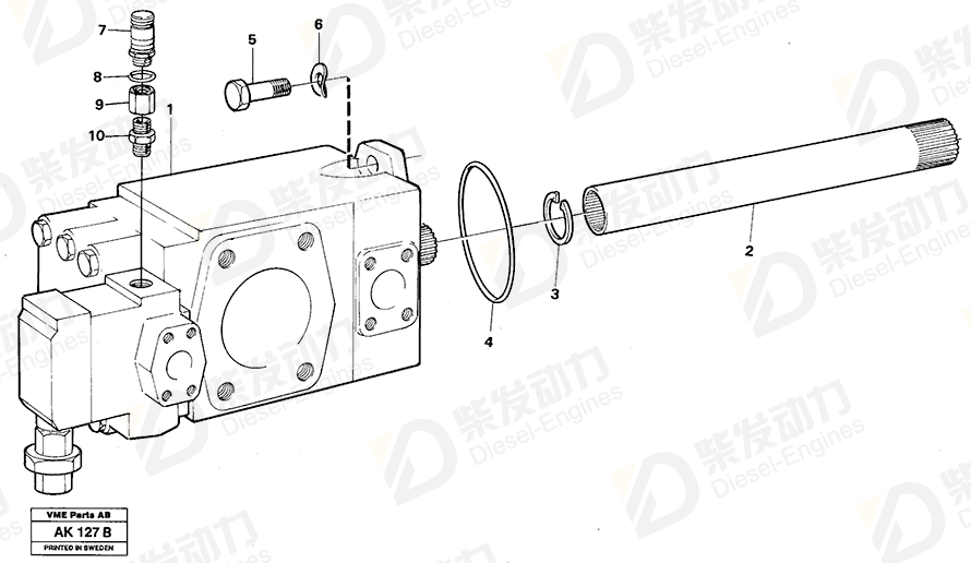 沃尔沃 螺纹接套 11093398 图纸