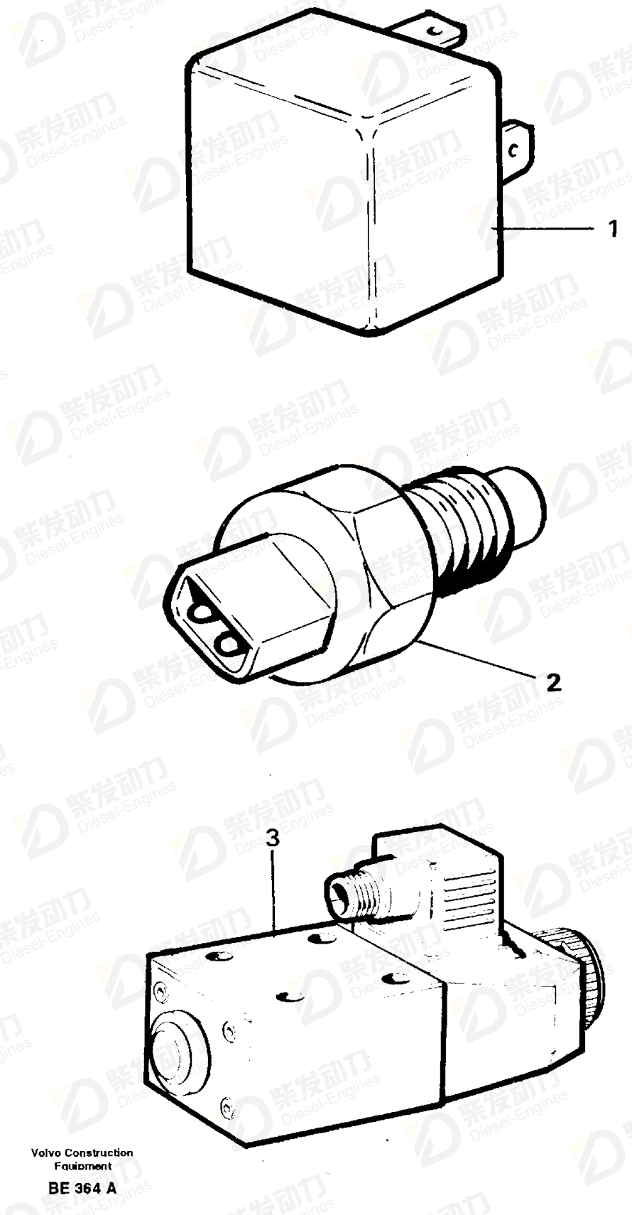 沃尔沃 传感器 1612698 图纸