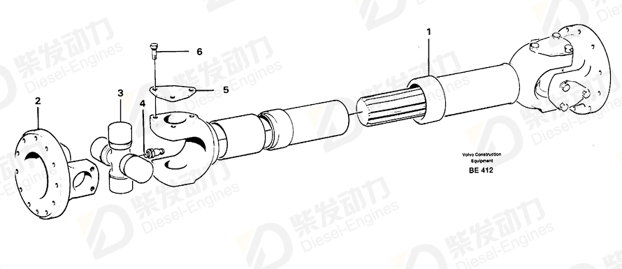 沃尔沃 推进轴 11043048 图纸