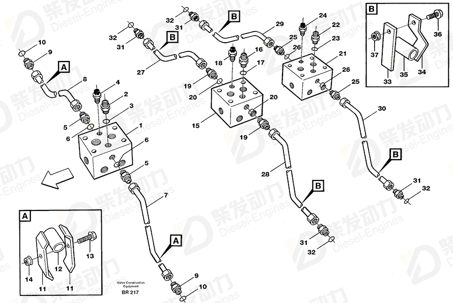 沃尔沃 管 11062585 图纸