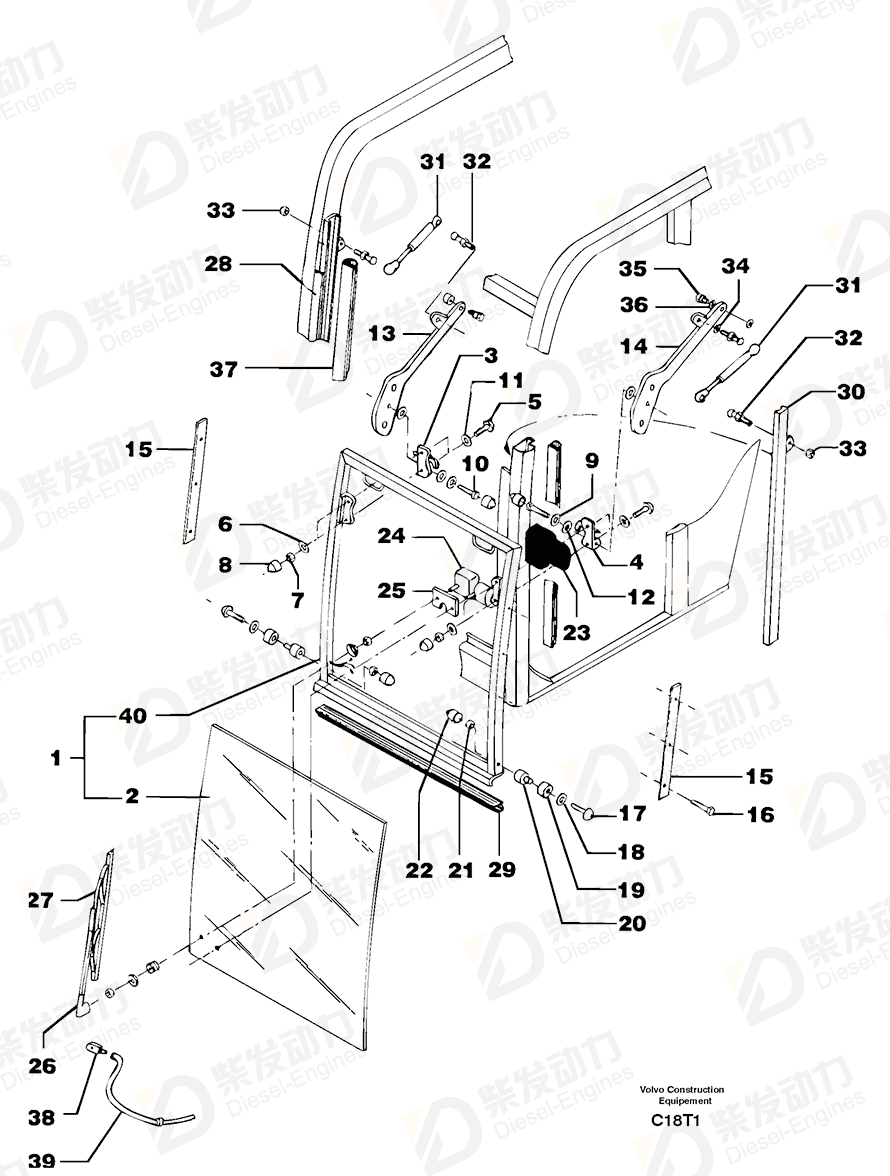 沃尔沃 工作缸 7415585 图纸