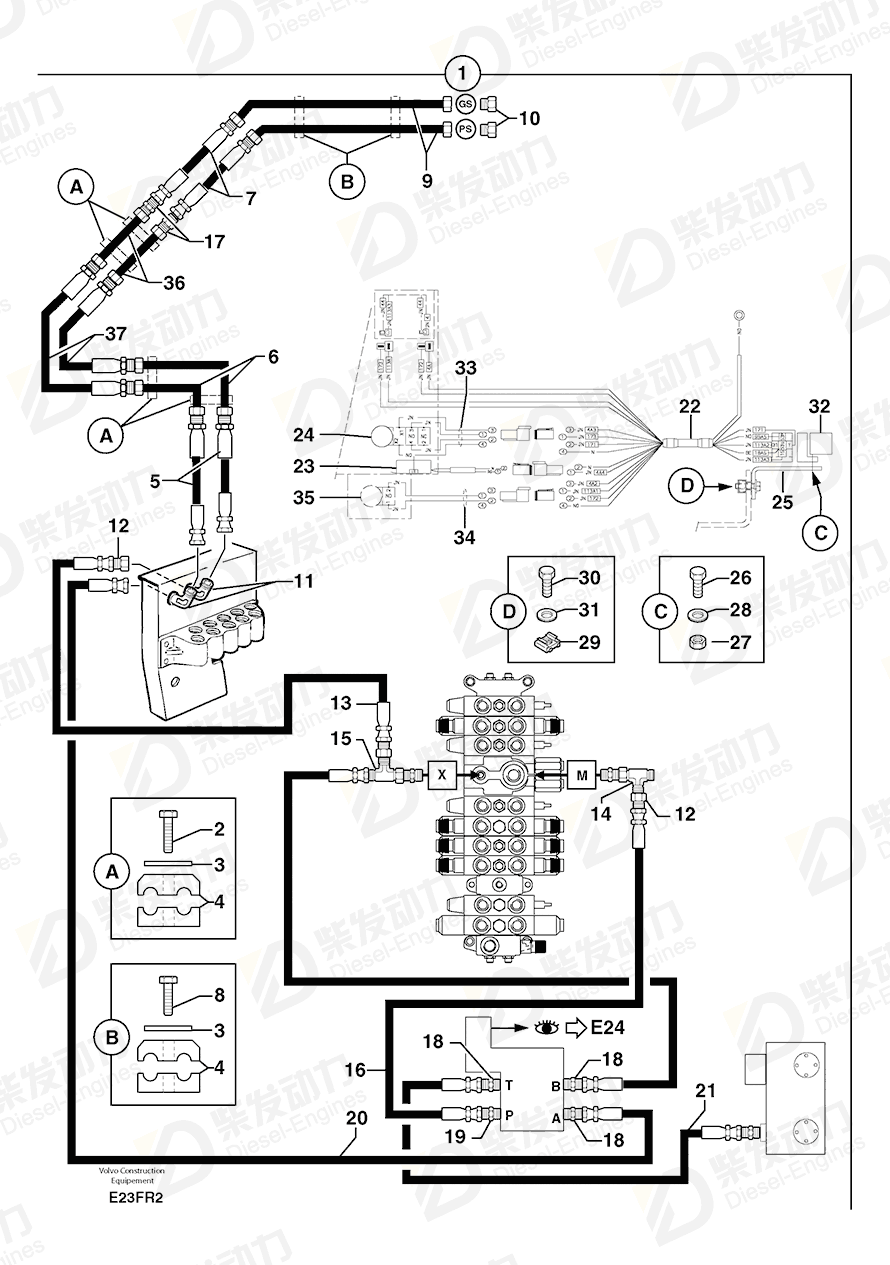 沃尔沃 导线系统 5720556 图纸