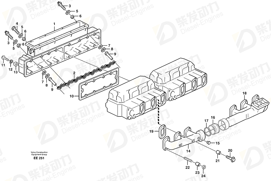 沃尔沃 螺柱 3978603 图纸