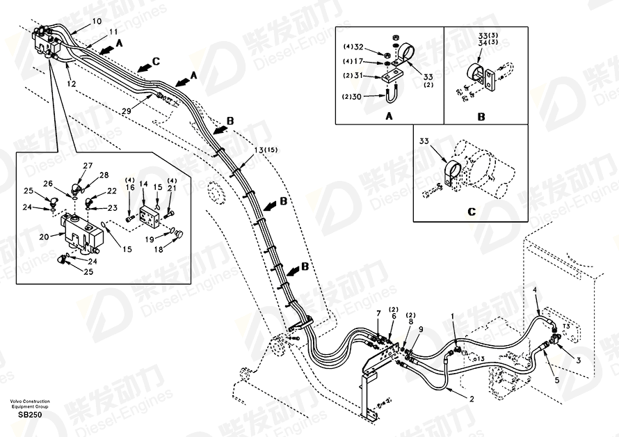 沃尔沃 阀 SA1174-51240 图纸