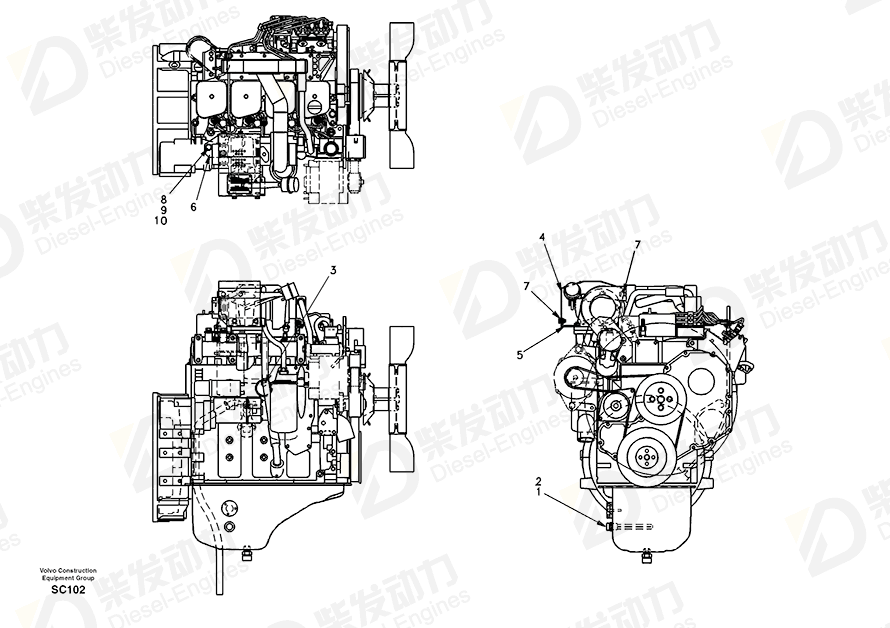 沃尔沃 支架 SA1111-00250 图纸