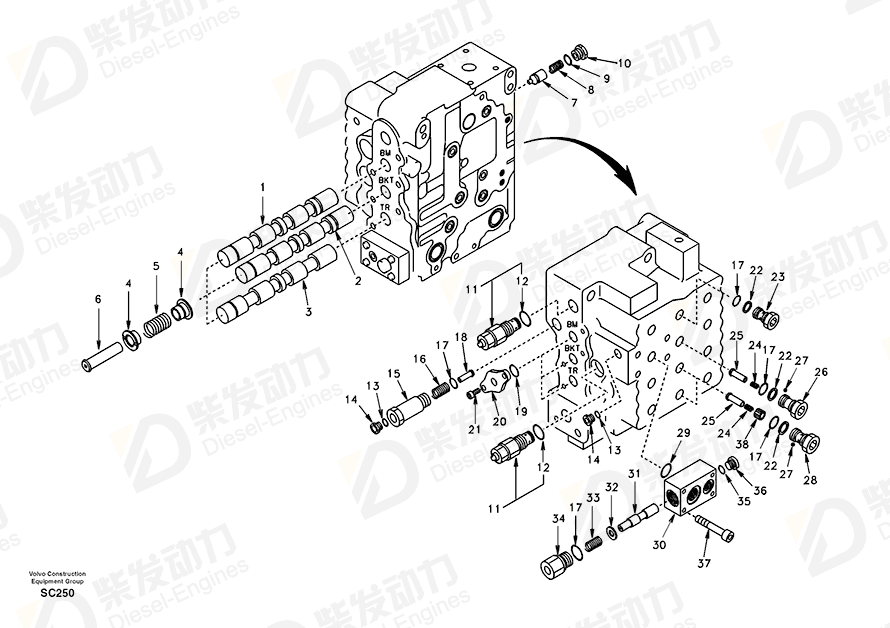 沃尔沃 罩壳 SA8230-11810 图纸