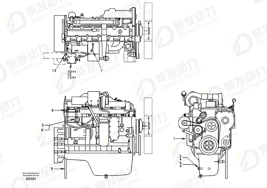 沃尔沃 螺栓 SA9081-11607 图纸