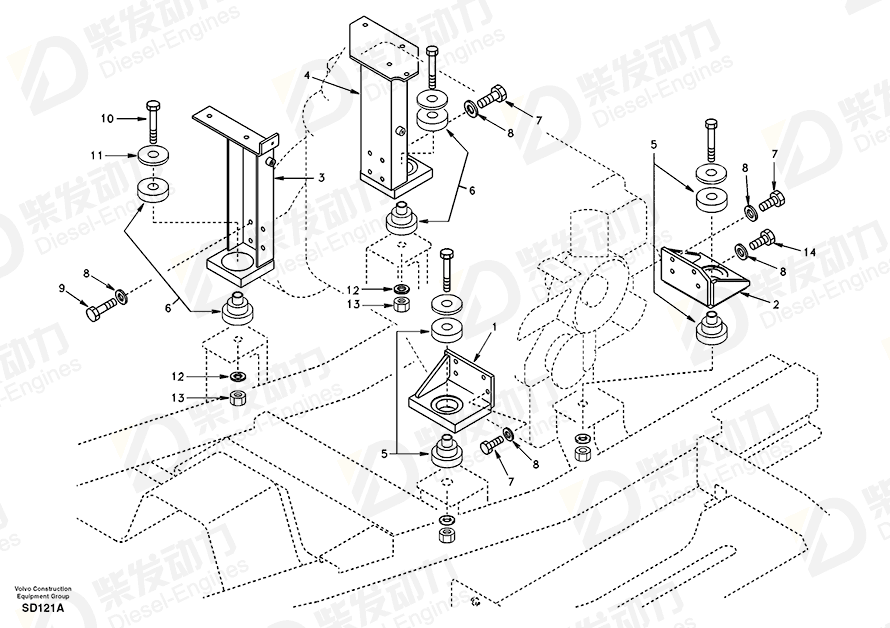 沃尔沃 缓冲 SA1112-00570 图纸