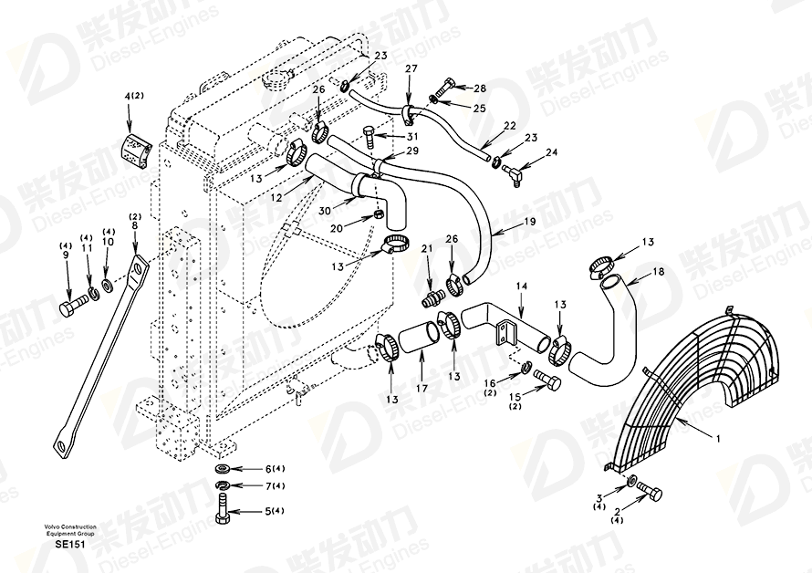 沃尔沃 护罩焊件 SA1115-02920 图纸