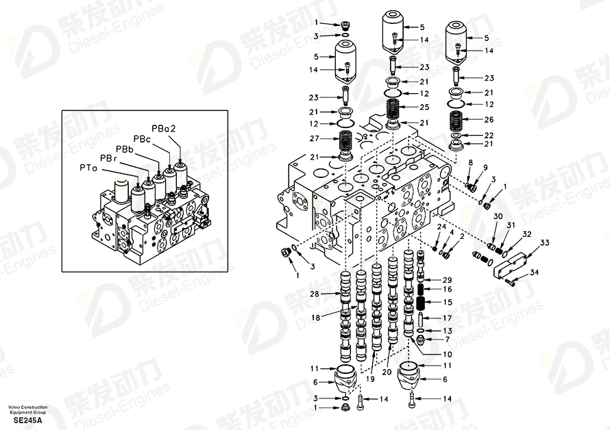 沃尔沃 滑槽 SA14502376 图纸