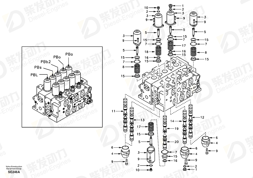 沃尔沃 滑槽 SA14502375 图纸