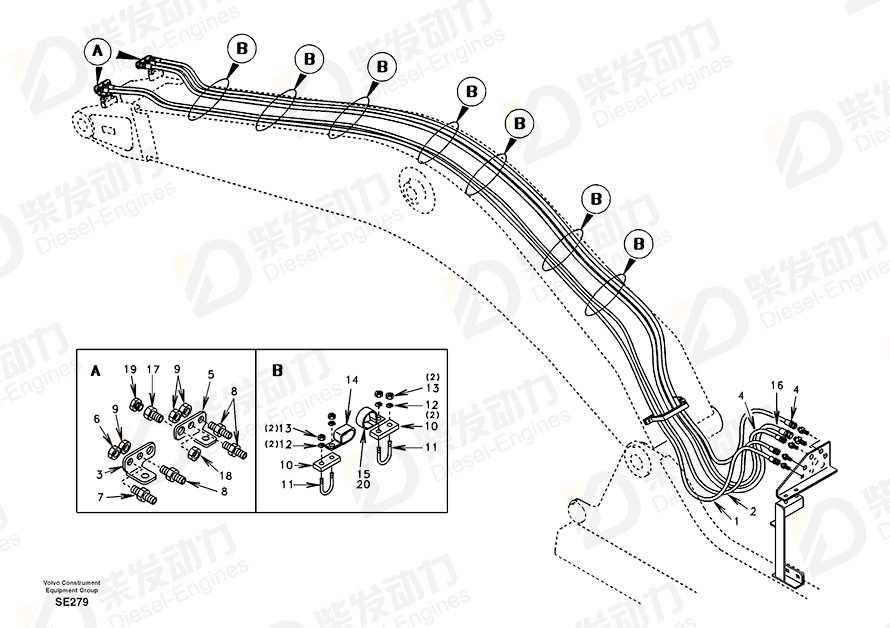 沃尔沃 软管 SA9466-02651 图纸