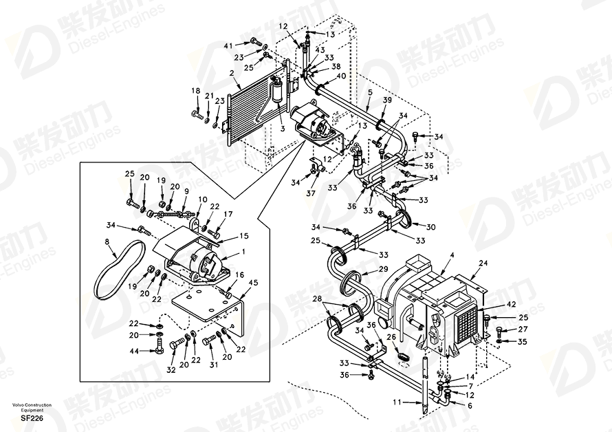 沃尔沃 冷凝器 SA1125-00330 图纸