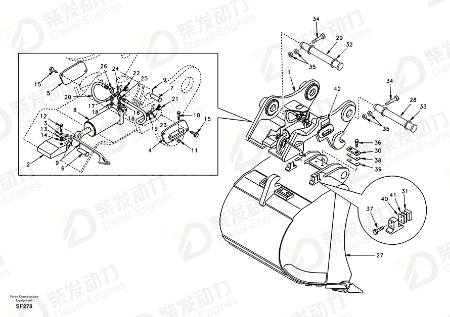 沃尔沃 快速接头 SA1171-73090 图纸