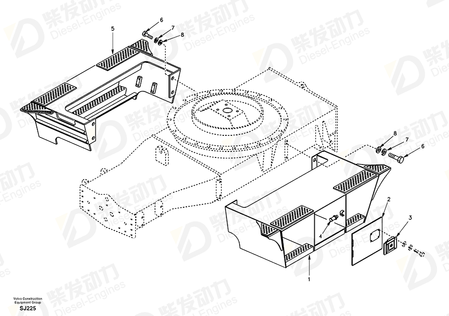 沃尔沃 插销 SA1162-00221 图纸