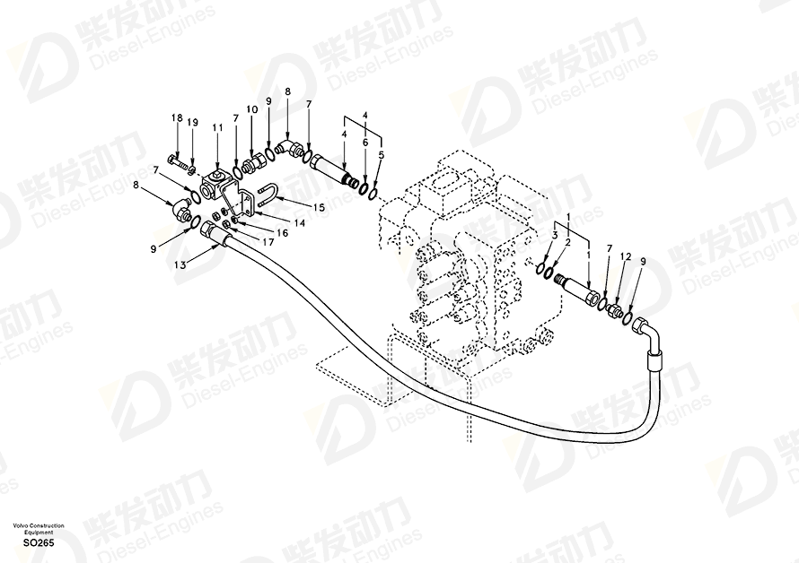 沃尔沃 阀 SA1074-07001 图纸