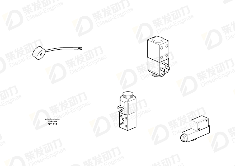 沃尔沃 线圈阀 1677110 图纸